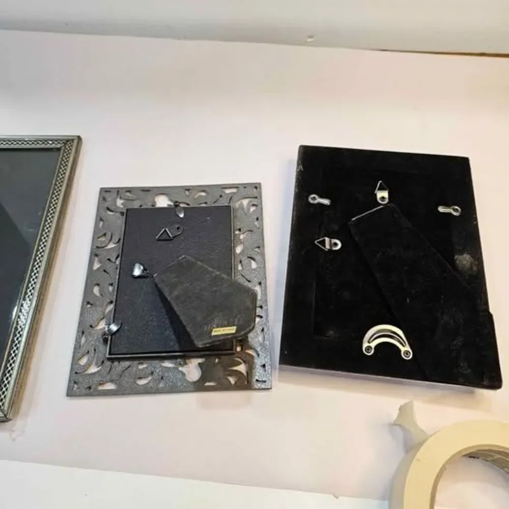 Assorted Silver Metal Picture Frames - Set of 3